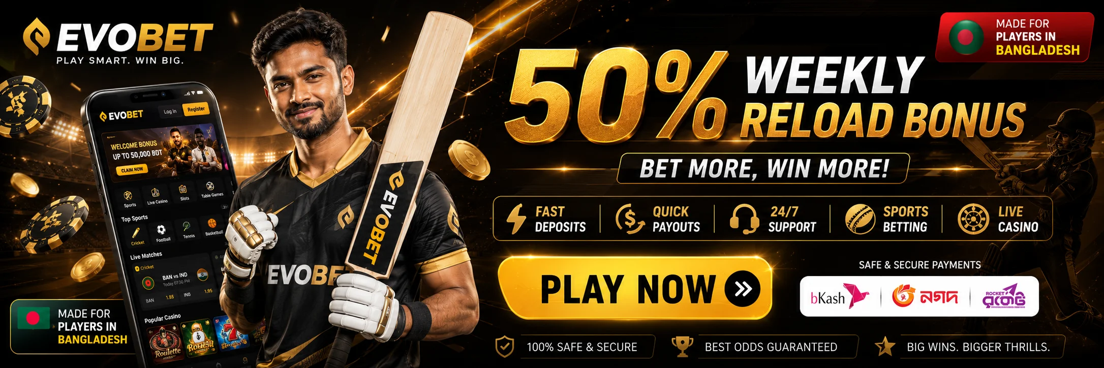 Evobet  -  hero